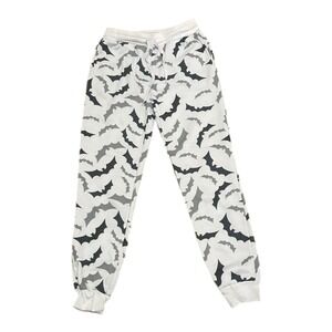 Better Together Bat Print Joggers Pants Women's Size M White‎ Black Gray